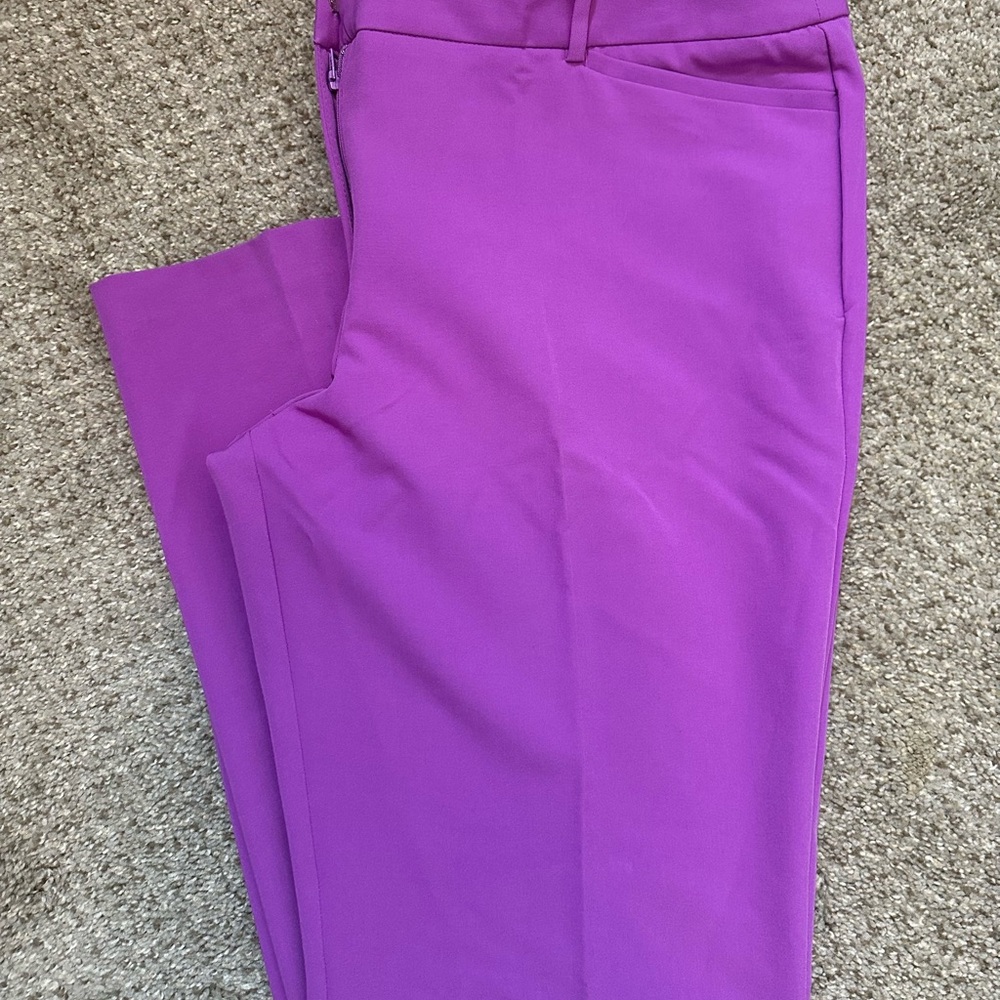 Worthington Purple Dress Pants Sleek Solid Design